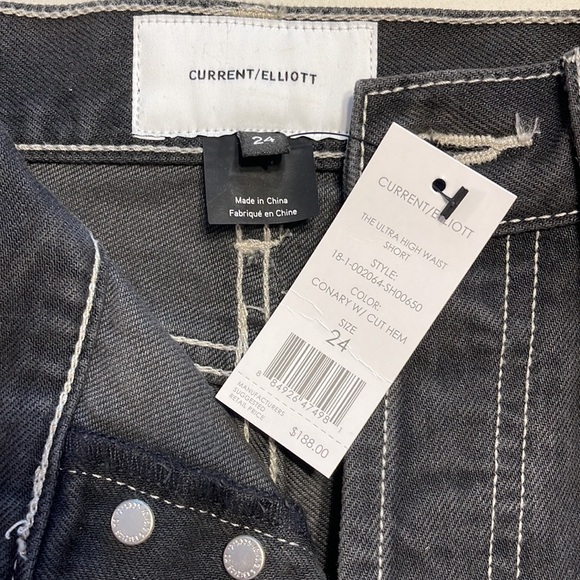 Current/Elliott Ultra High Waist Short Size 24 NWT - Picture 3 of 5